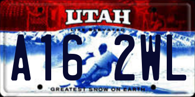 UT license plate A162WL