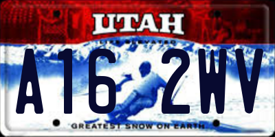 UT license plate A162WV