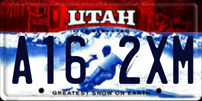 UT license plate A162XM