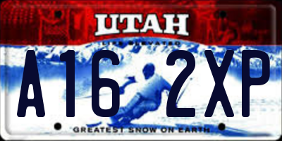 UT license plate A162XP
