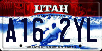 UT license plate A162YL