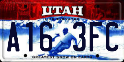 UT license plate A163FC