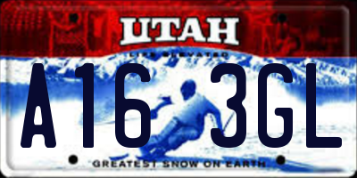 UT license plate A163GL