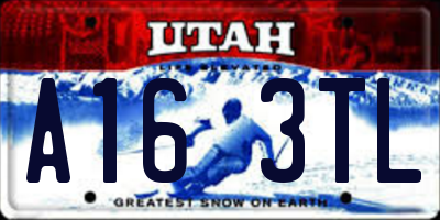 UT license plate A163TL