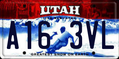 UT license plate A163VL