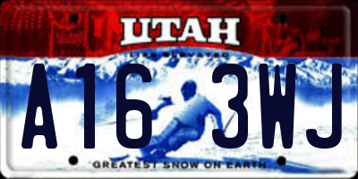 UT license plate A163WJ
