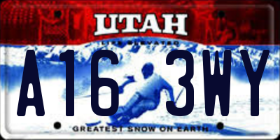 UT license plate A163WY