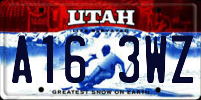 UT license plate A163WZ