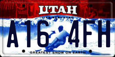 UT license plate A164FH