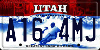 UT license plate A164MJ