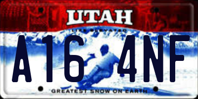 UT license plate A164NF