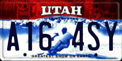 UT license plate A164SY