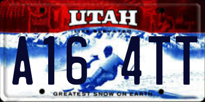 UT license plate A164TT