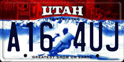 UT license plate A164UJ