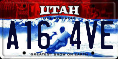UT license plate A164VE