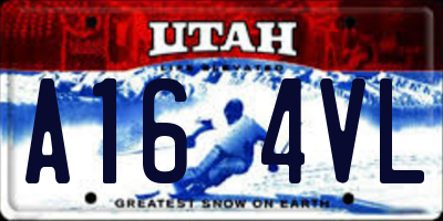 UT license plate A164VL