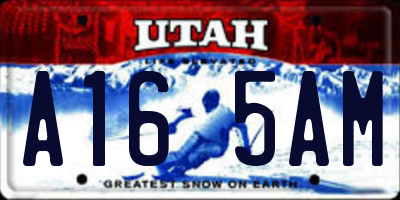 UT license plate A165AM