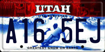 UT license plate A165EJ