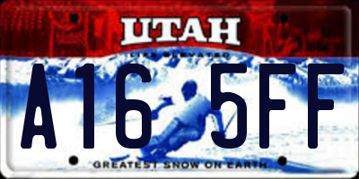 UT license plate A165FF