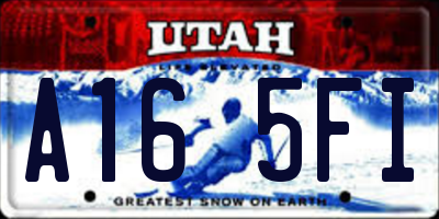 UT license plate A165FI