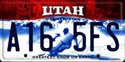 UT license plate A165FS