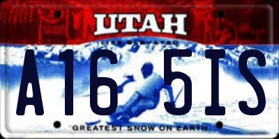 UT license plate A165IS