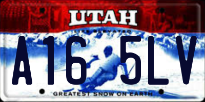 UT license plate A165LV