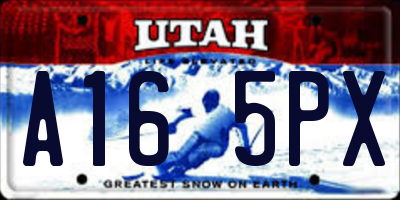 UT license plate A165PX