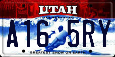 UT license plate A165RY