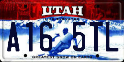 UT license plate A165TL