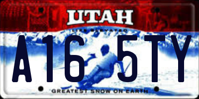 UT license plate A165TY