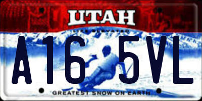UT license plate A165VL