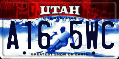 UT license plate A165WC
