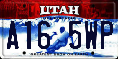 UT license plate A165WP