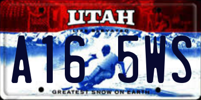 UT license plate A165WS