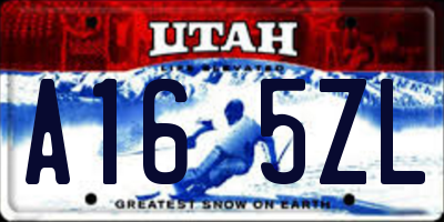UT license plate A165ZL