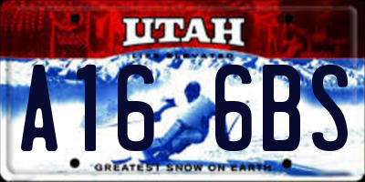 UT license plate A166BS