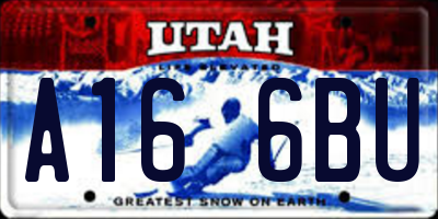 UT license plate A166BU