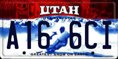 UT license plate A166CI