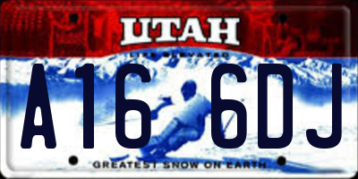 UT license plate A166DJ