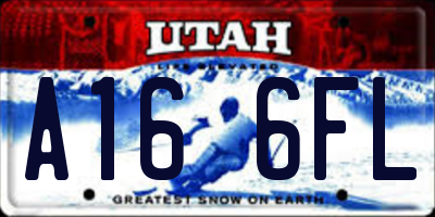 UT license plate A166FL