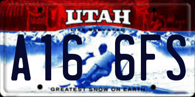UT license plate A166FS