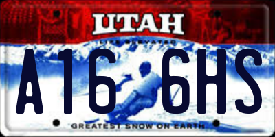 UT license plate A166HS
