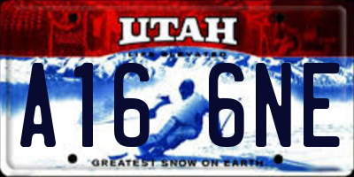 UT license plate A166NE