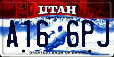 UT license plate A166PJ