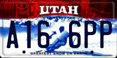 UT license plate A166PP