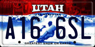 UT license plate A166SL