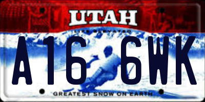 UT license plate A166WK