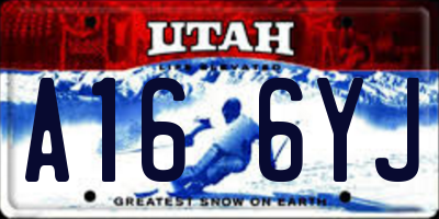 UT license plate A166YJ