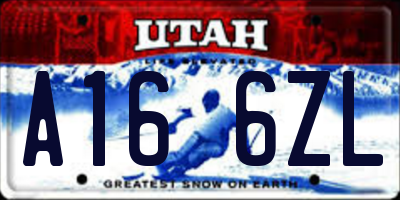 UT license plate A166ZL